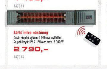 Zářič infra nástěnný