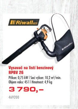 Vysavač na listí benzínový RPVB 26