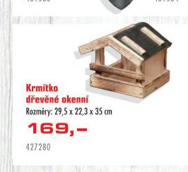 Krmítko dřevěné okenní