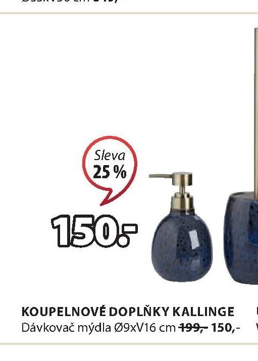 KOUPELNOVÉ DOPLŇKY KALLINGE Dávkovač mýdla