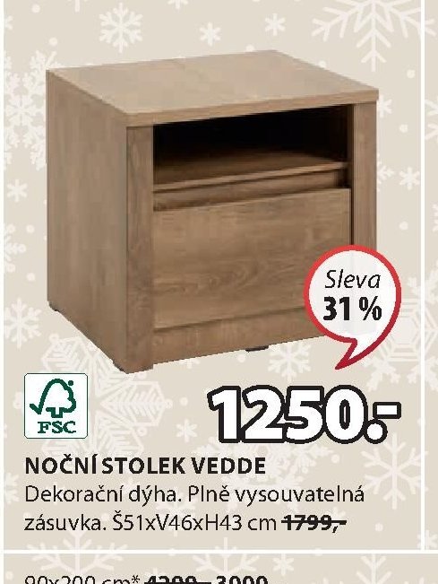 NOČNÍ STOLEK VEDDE
