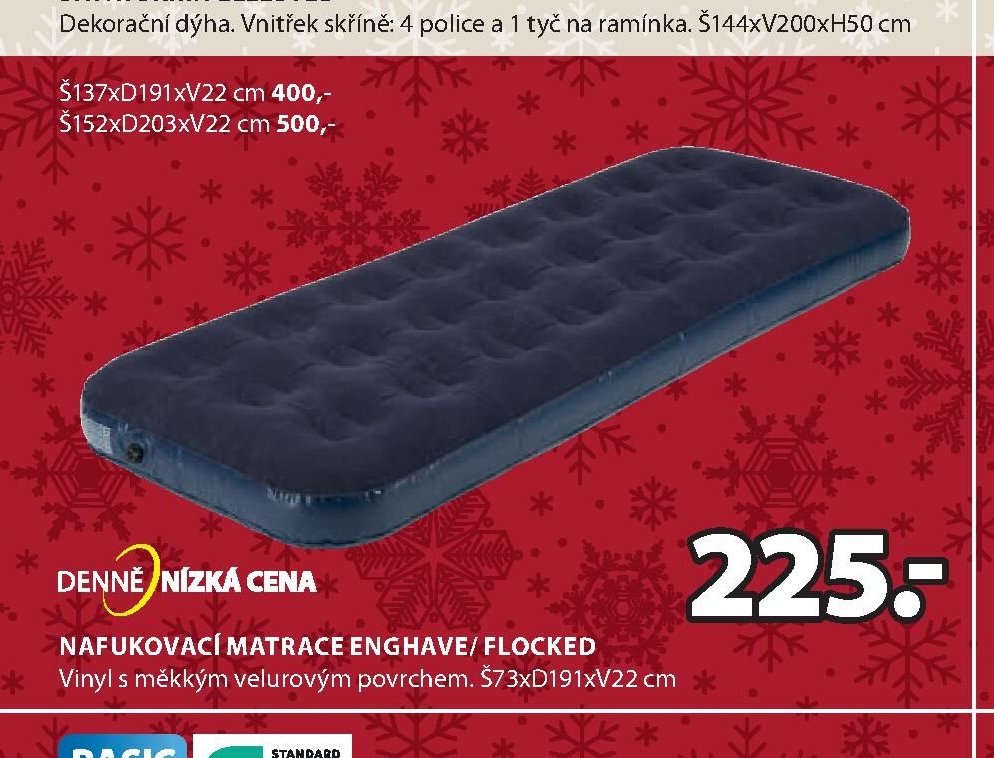 NAFUKOVACÍ MATRACE ENGHAVE/ FLOCKED