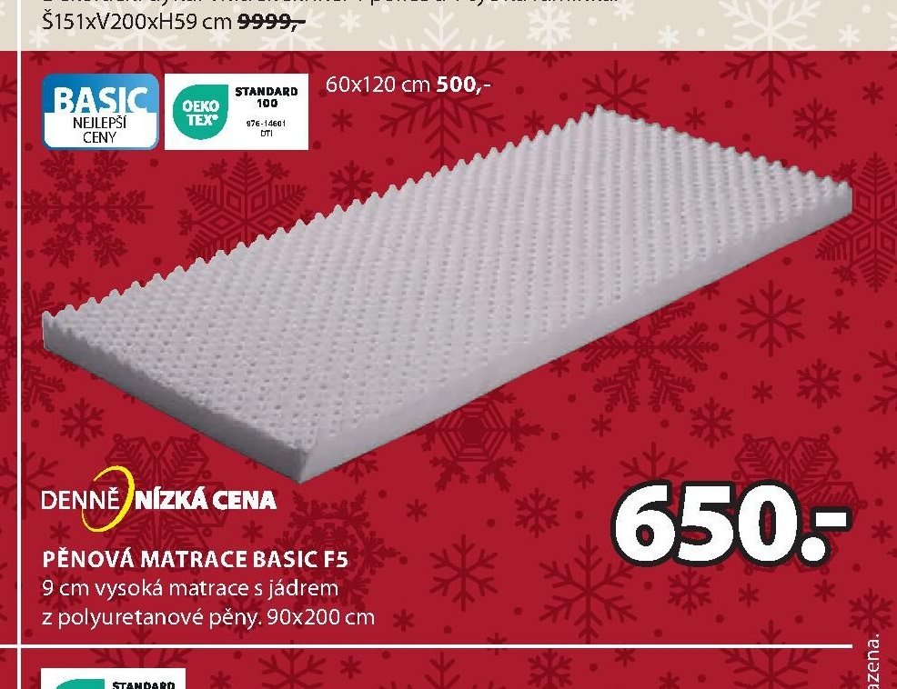 PĚNOVÁ MATRACE BASIC F5