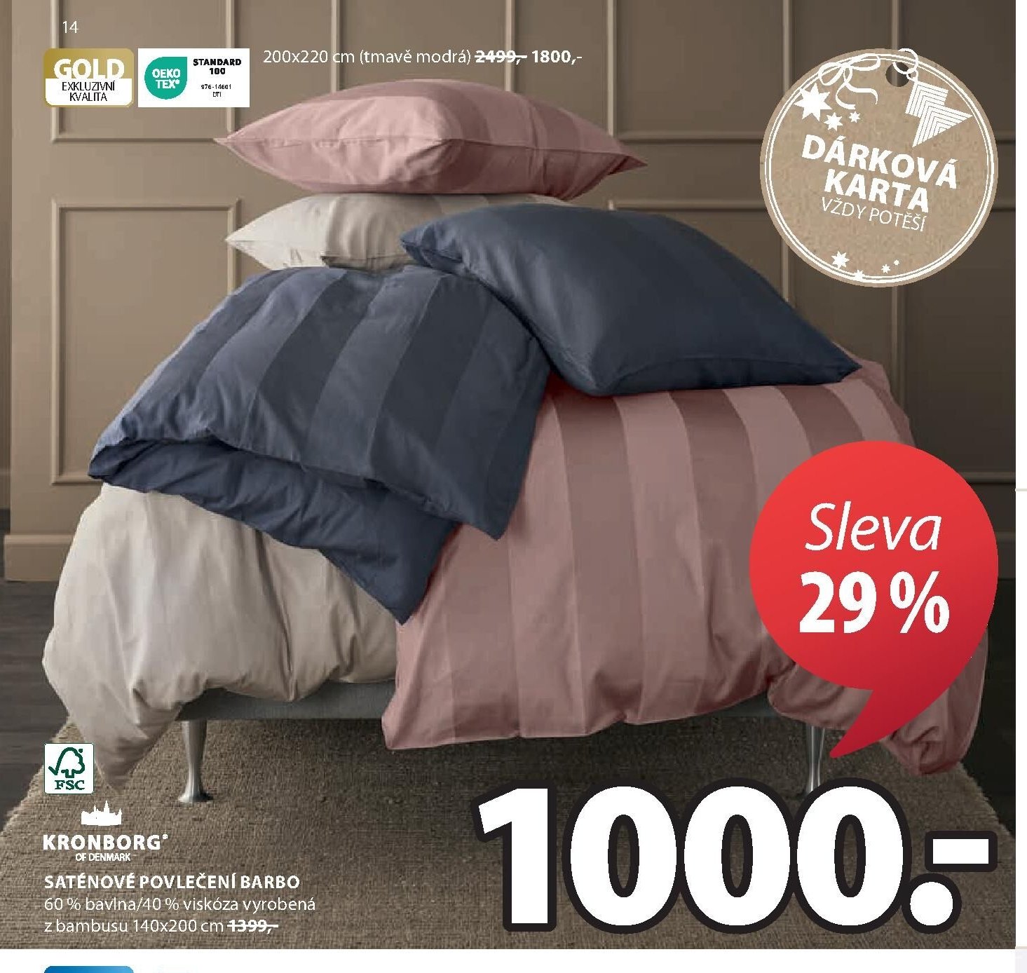 Saténové povlečení BARBO