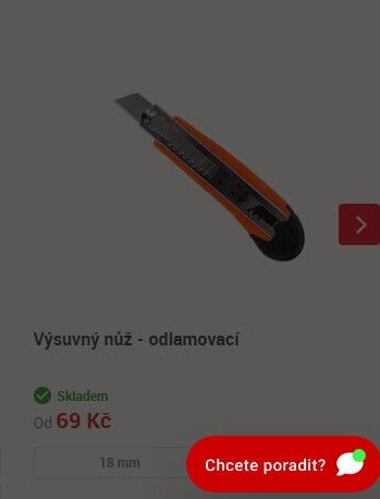 Výsuvný nůž - odlamovací