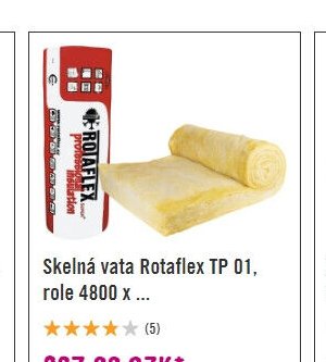 Skelná vata Rotaflex TP 01, role 4800 x 1200 mm