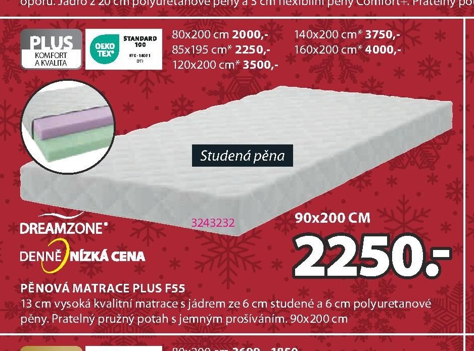 Pěnová matrace PLUS F55
