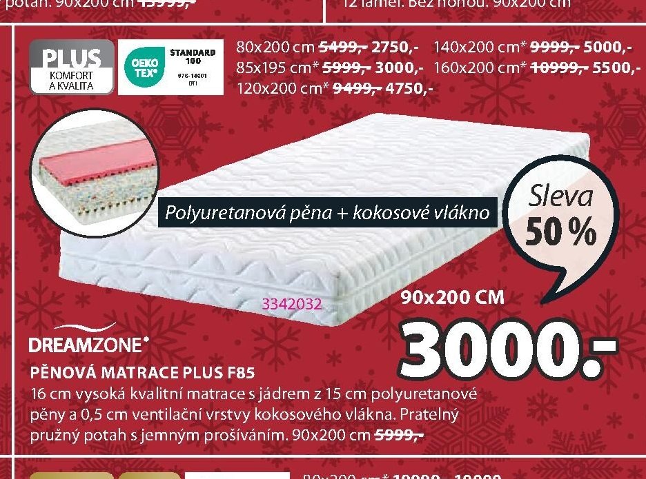 Pěnová matrace PLUS F85