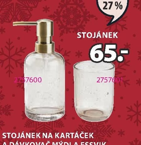 STOJÁNEK NA KARTÁČEK A DÁVKOVAČ MÝDLA ESSVIK
