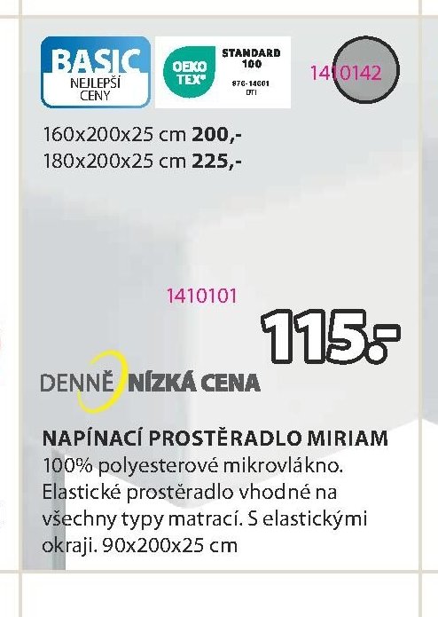 Napínací prostěradlo MIRIAM