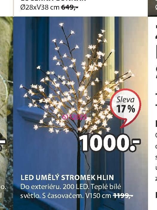 LED UMĚLÝ STROMEK HLIN