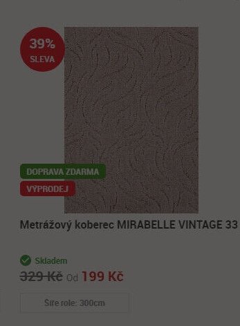 Metrážový koberec MIRABELLE VINTAGE 33