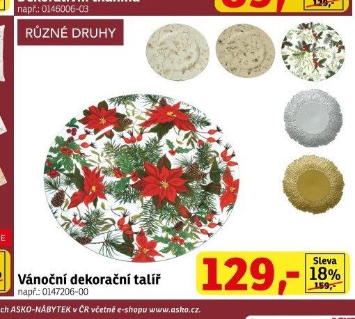 Vánoční dekorační talíř