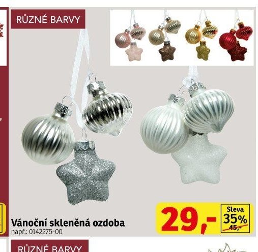 Vánoční skleněná ozdoba