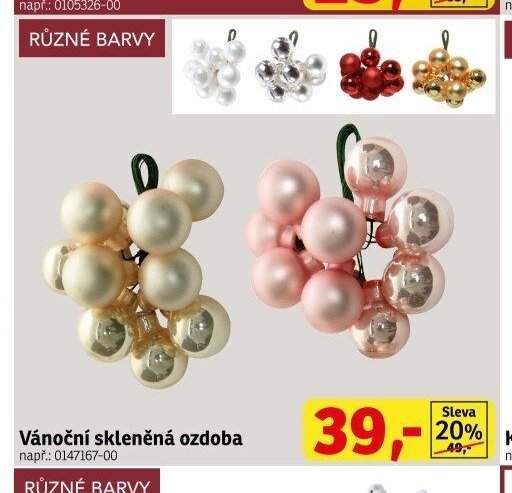 Vánoční skleněná ozdoba