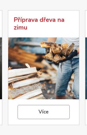 Příprava dřeva na zimu