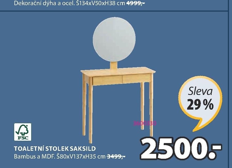 TOALETNÍ STOLEK SAKSILD