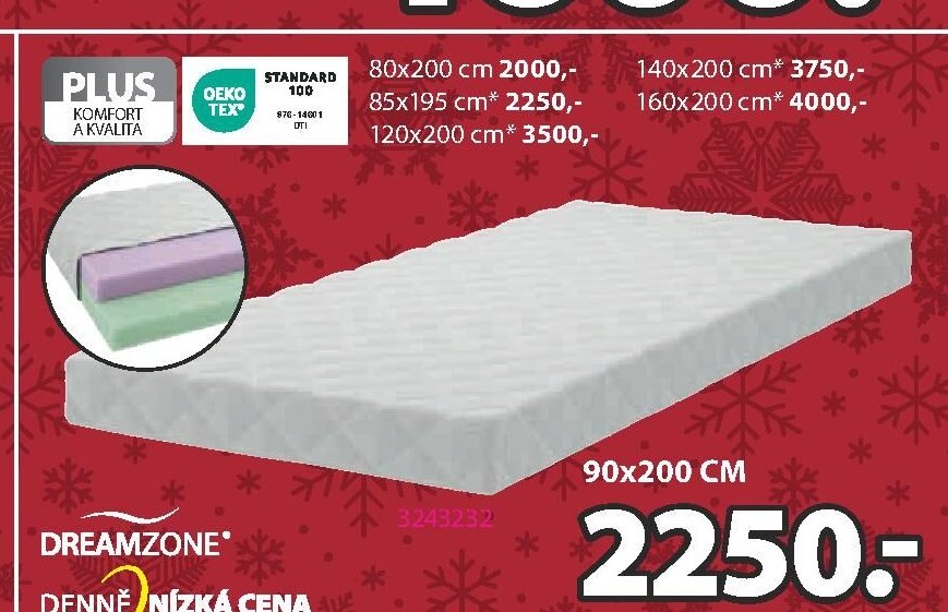 PĚNOVÁ MATRACE PLUS F55