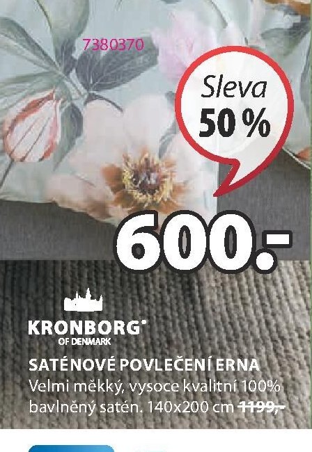 Saténové povlečení Erna