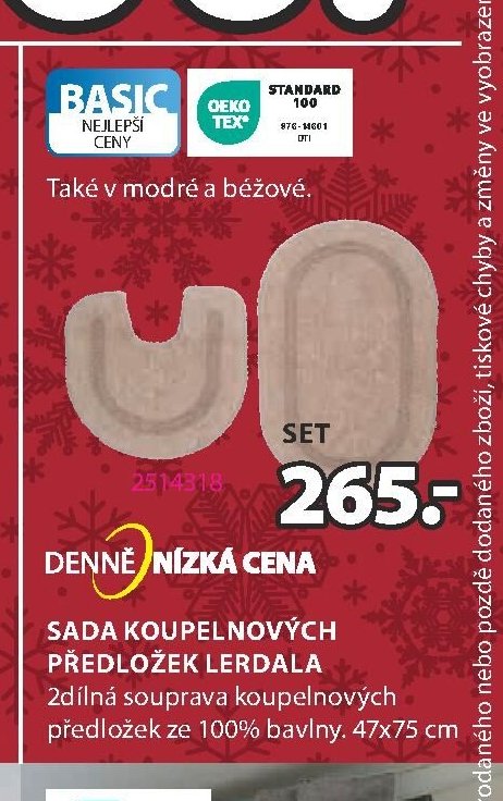 Sada koupelnových předložek LERDALA