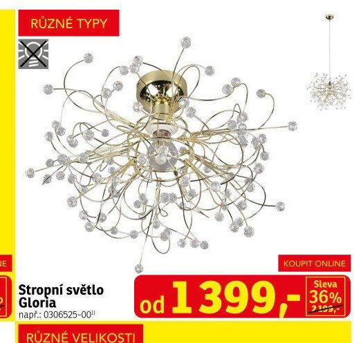 Stropní světlo Gloria