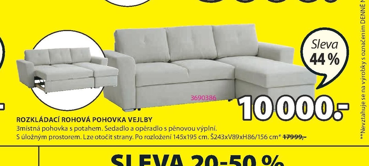 ROZKLÁDACÍ ROHOVÁ POHOVKA VEJLBY