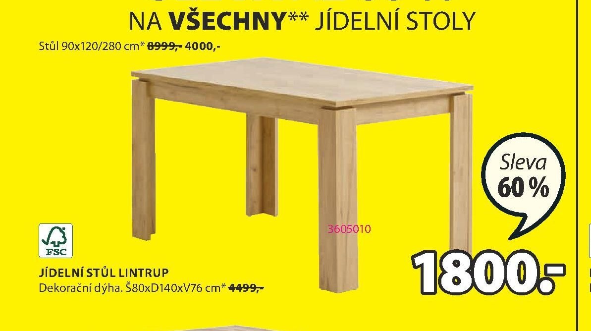 JÍDELNÍ STŮL LINTRUP