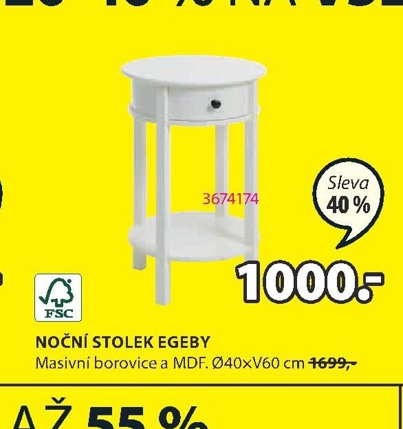 NOČNÍ STOLEK EGEBY
