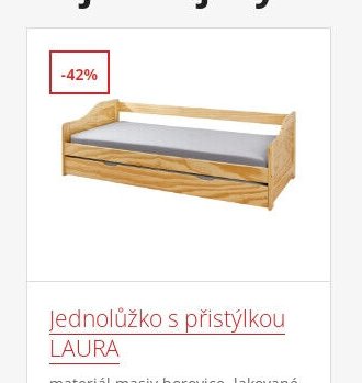 Jednolůžko s přistýlkou LAURA