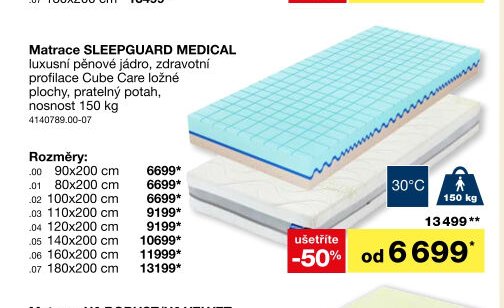 Matrace SLEEPGUARD MEDICAL