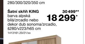 Šatní skříň KING