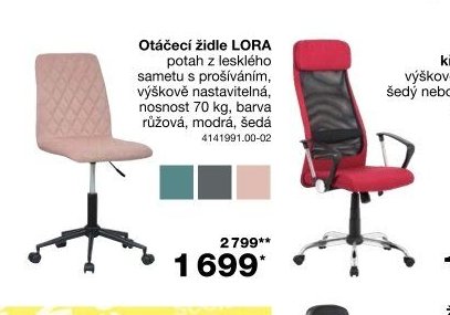 Otáčecí židle LORA