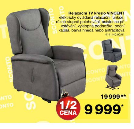 Relaxační TV křeslo VINCENT