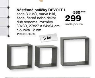 Nástěnné poličky REVOLT I