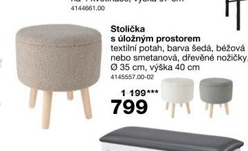 Stolička s úložným prostorem
