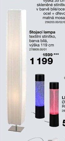 Stojací lampa textilní