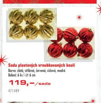 Sada plastových vroubkovaných koulí