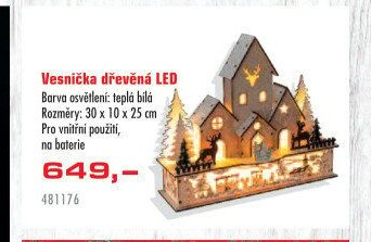 Vesnička dřevěná LED