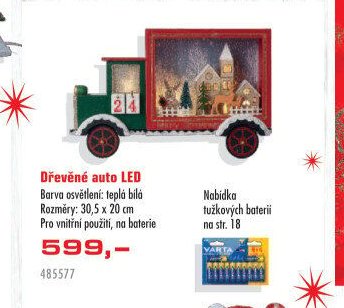 Dřevěné auto LED