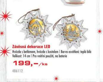 Závěsná dekorace LED