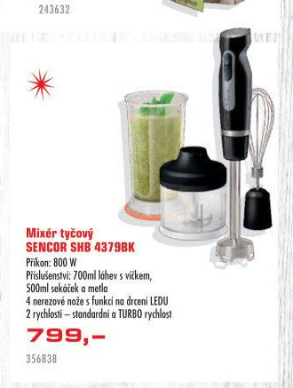 Mixér tyčový SENCOR SHB 4379BK