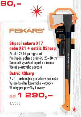 Štípací sekera X17 nebo X21 + ostřič XSharp