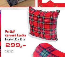 Polštář červená kostka
