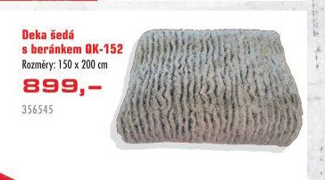 Deka šedá s beránkem QK-152