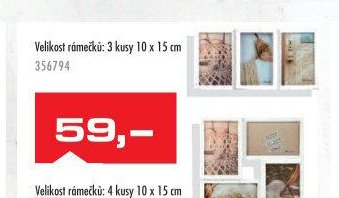 Multirámy 3 kusy 10 x 15 cm