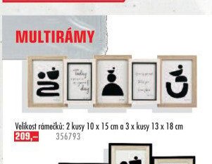 Multirámy 2 kusy 10 x 15 cm a 3 kusy 13 x 18 cm