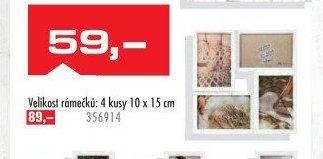 Multirámy 4 kusy 10 x 15 cm