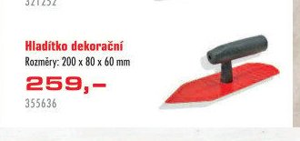 Hladítko dekorační