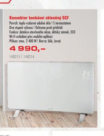 Konvektor konkávní skleněný SCF