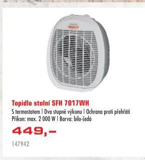 Topidlo stolní SFH 7017WH